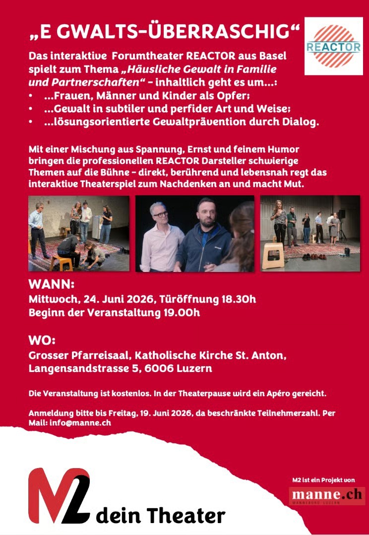 Flyer Forum-Theater «E GWALTS-ÜBERRASCHIG»